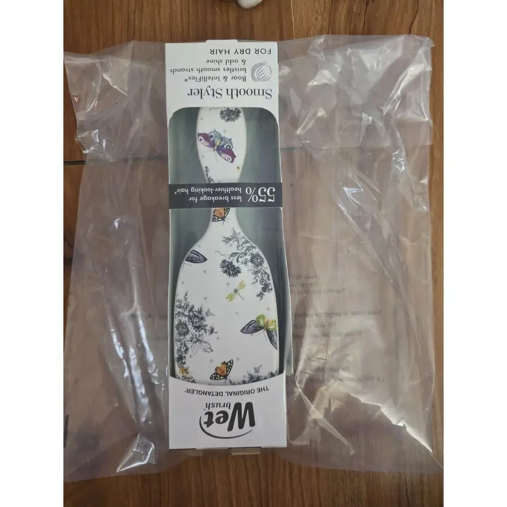 MacKenzie Childs x Wet Brush Target Detangler Butterfly Toile for Dry Hair New